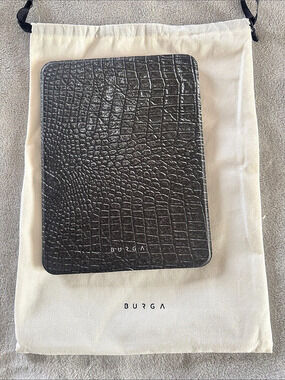 BURGA Saffiano Leather iPad Folio Case Black